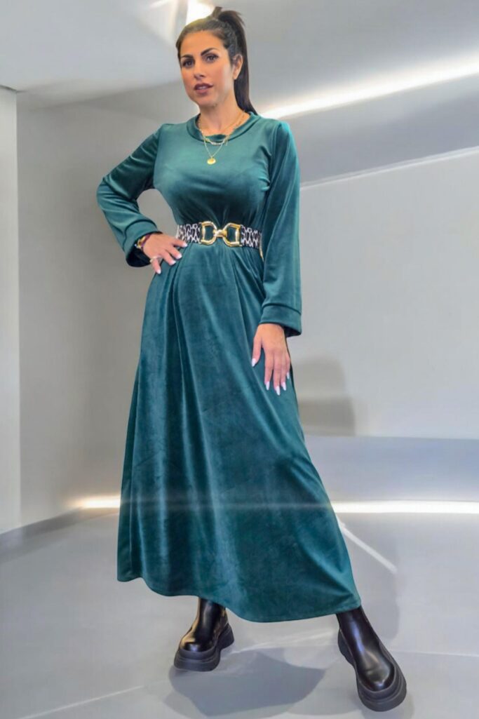 VELVET MAXI DRESS