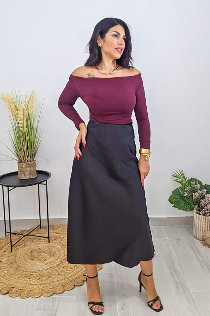 SATIN SKIRT